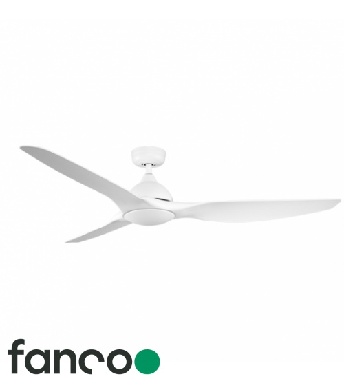 Fanco Horizon 2, 64" DC Ceiling Fan with Smart Remote Control in White